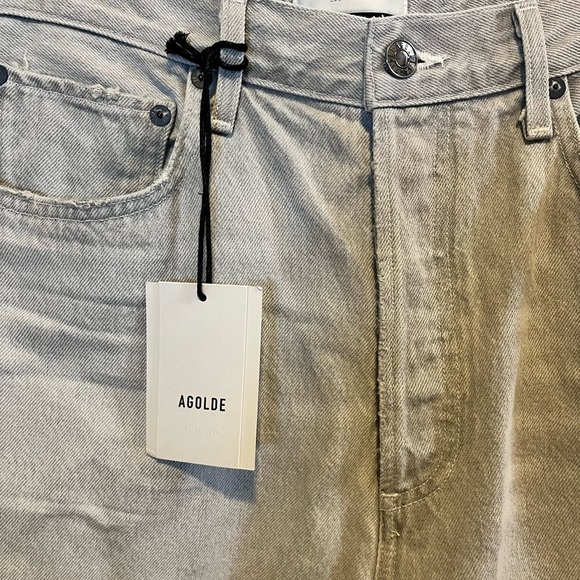 NWT Agolde 90’s pinch waist high rise vegan leather sz 29 MSRP $325 - Picture 4 of 7